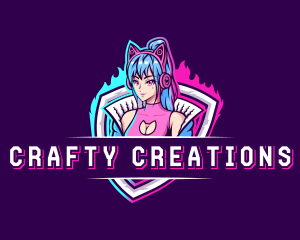 Female Gaming Streamer logo design