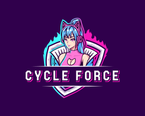 Female Gaming Streamer logo design