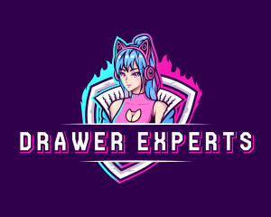 Female Gaming Streamer logo design