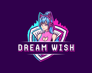 Female Gaming Streamer logo design