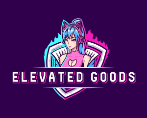 Female Gaming Streamer logo design