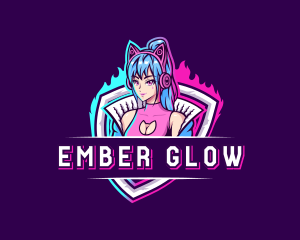 Female Gaming Streamer logo design