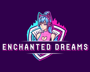 Female Gaming Streamer logo design