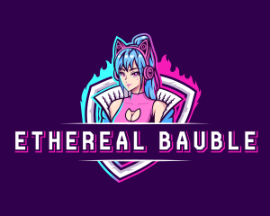 Female Gaming Streamer logo design