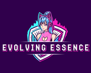 Female Gaming Streamer logo design