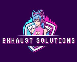 Female Gaming Streamer logo design