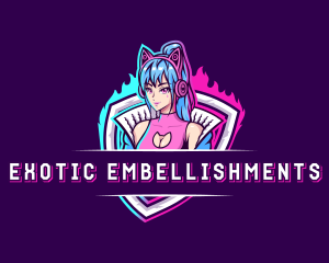 Female Gaming Streamer logo design