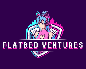 Female Gaming Streamer logo design