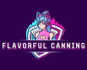 Female Gaming Streamer logo design