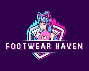 Female Gaming Streamer logo design