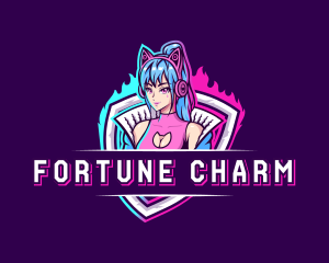 Female Gaming Streamer logo design