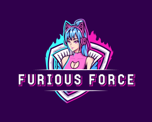 Female Gaming Streamer logo design