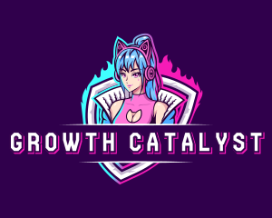 Female Gaming Streamer logo design