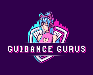 Female Gaming Streamer logo design