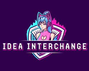 Female Gaming Streamer logo design