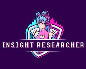 Female Gaming Streamer logo design