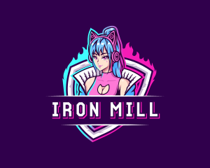 Female Gaming Streamer logo design