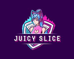 Female Gaming Streamer logo design