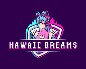 Female Gaming Streamer logo design