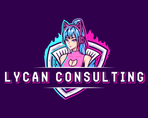 Female Gaming Streamer logo design