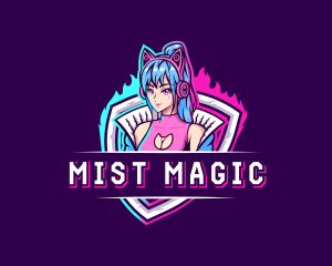 Female Gaming Streamer logo design