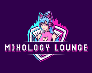 Female Gaming Streamer logo design