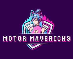 Female Gaming Streamer logo design