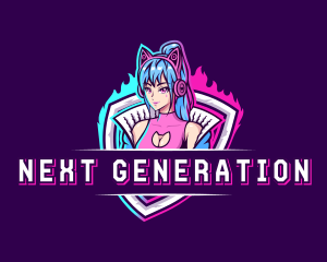 Female Gaming Streamer logo design