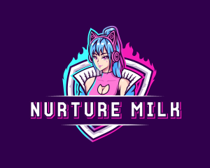 Female Gaming Streamer logo design