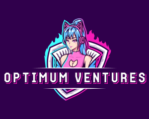 Female Gaming Streamer logo design