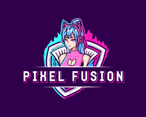 Female Gaming Streamer logo design