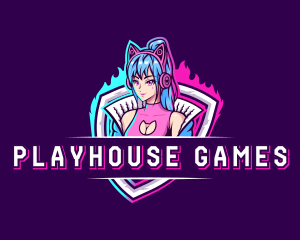 Female Gaming Streamer logo design