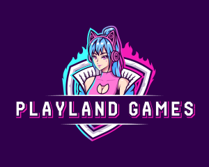 Female Gaming Streamer logo design