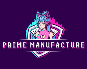 Female Gaming Streamer logo design