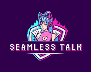 Female Gaming Streamer logo design