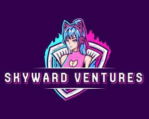 Female Gaming Streamer logo design