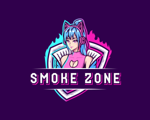 Female Gaming Streamer logo design