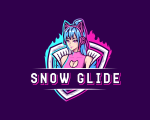 Female Gaming Streamer logo design