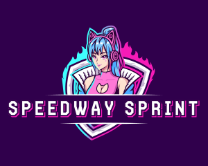 Female Gaming Streamer logo design