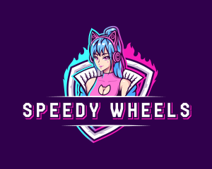 Female Gaming Streamer logo design