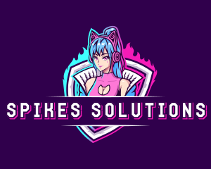 Female Gaming Streamer logo design