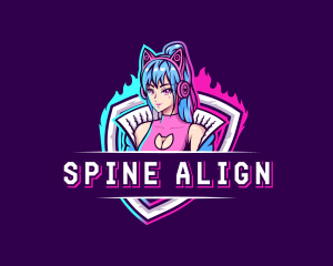 Female Gaming Streamer logo design