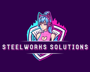 Female Gaming Streamer logo design