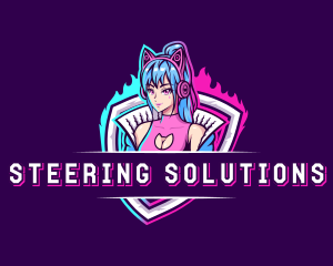 Female Gaming Streamer logo design