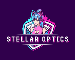 Female Gaming Streamer logo design