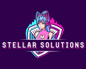 Female Gaming Streamer logo design