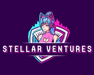 Female Gaming Streamer logo design