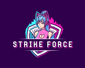 Female Gaming Streamer logo design