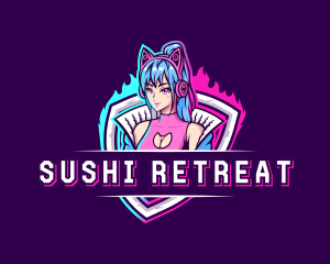 Female Gaming Streamer logo design