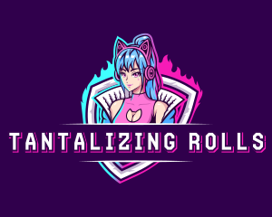 Female Gaming Streamer logo design